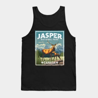 Jasper National Park Deer Vintage Look Tank Top